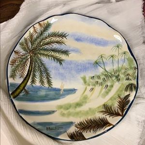 Decorative nautical beach plate